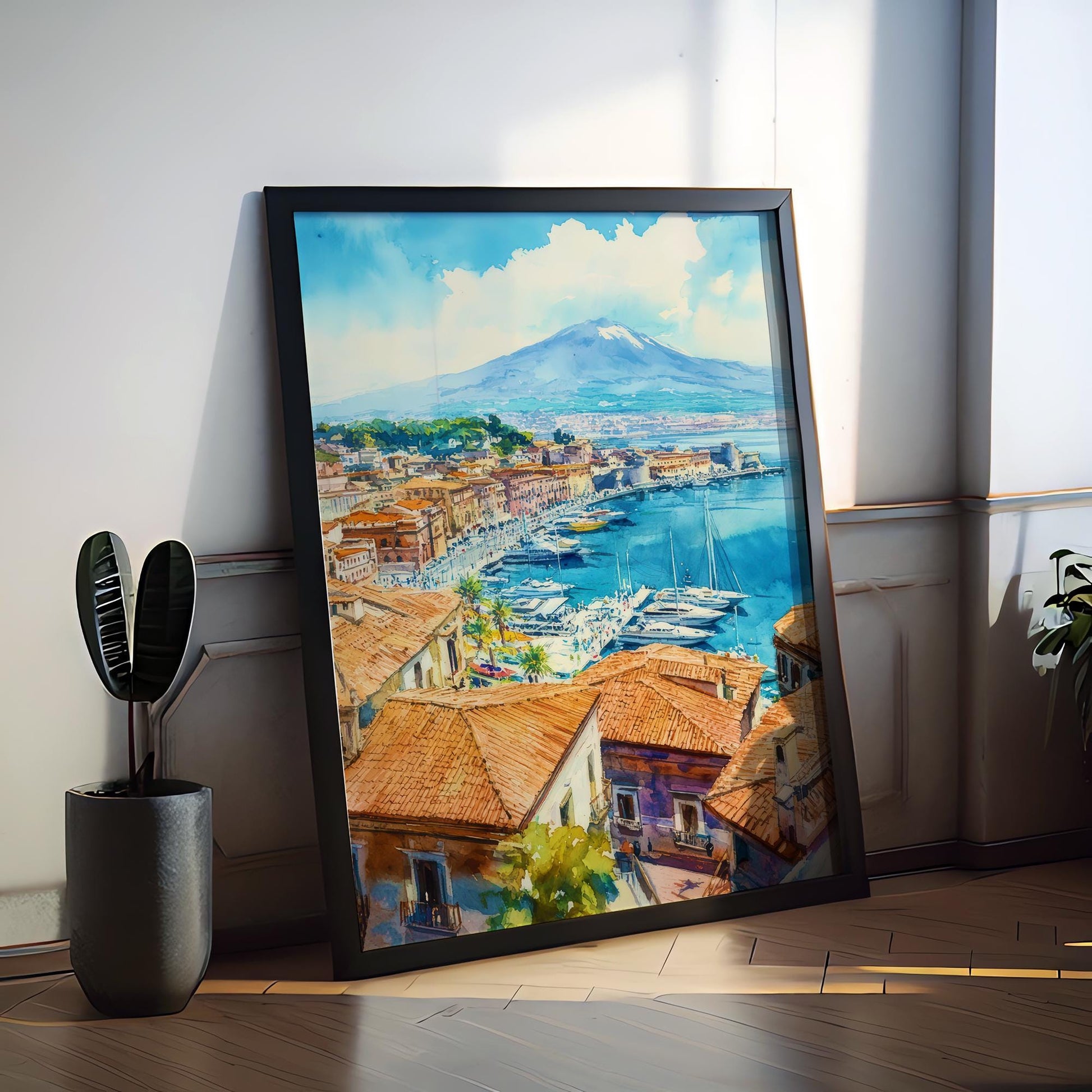 Catania Watercolor Poster Wall Art Catania Wall Hanging Home Décor Catania Gift Art Lovers Italy Art Lover Gift Italy Wall Art