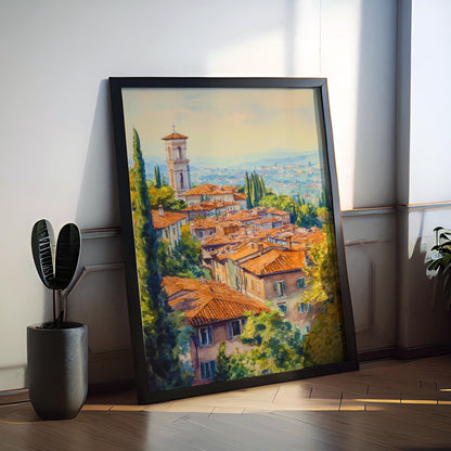 Bergamo Watercolor Poster Wall Art Bergamo Wall Hanging Home Décor Bergamo Gift Art Lovers Italy Art Lover Gift Italy Wall Art