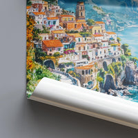Amalfi Coast Watercolor Poster Wall Art Amalfi Coast Wall Hanging Home Décor Amalfi Coast Gift Art Lovers Italy Art Lover Gift Italy Art
