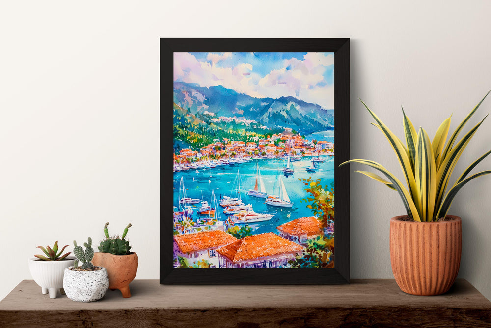 Marmaris Watercolor Poster Wall Art Marmaris Wall Hanging Home Décor Marmaris Gift Art Lovers Turkey Wall Art Marmaris Travel Poster Gift