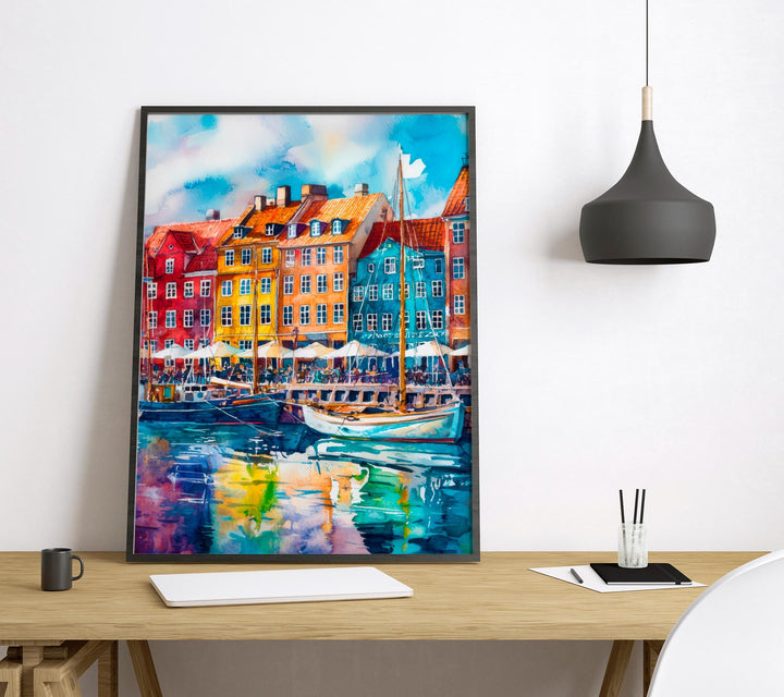 Copenhagen Watercolor Poster Wall Art Copenhagen Wall Hanging Home Décor Copenhagen Gift Art Lovers Denmark Wall Art Copenhagen Gift