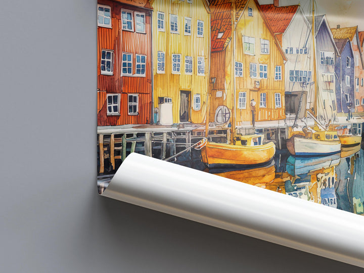 Copenhagen Watercolor Poster Wall Art Copenhagen Wall Hanging Home Décor Copenhagen Gift Art Lovers Denmark Wall Art Copenhagen Gift