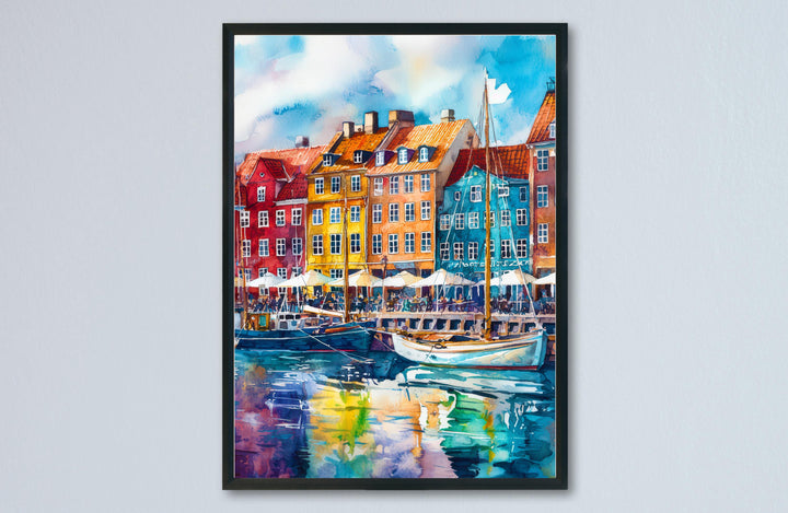 Copenhagen Watercolor Poster Wall Art Copenhagen Wall Hanging Home Décor Copenhagen Gift Art Lovers Denmark Wall Art Copenhagen Gift