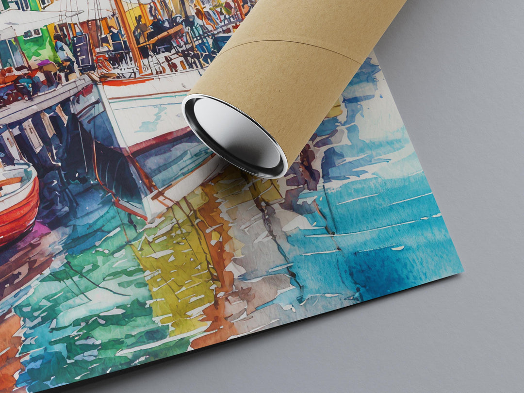 Copenhagen Watercolor Poster Wall Art Copenhagen Wall Hanging Home Décor Copenhagen Gift Art Lovers Denmark Wall Art Copenhagen Gift