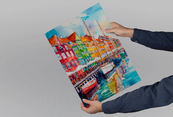 Copenhagen Watercolor Poster Wall Art Copenhagen Wall Hanging Home Décor Copenhagen Gift Art Lovers Denmark Wall Art Copenhagen Gift