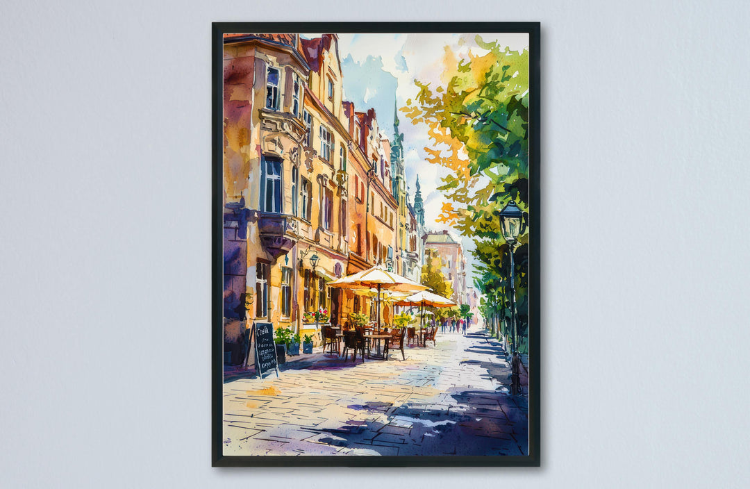 Lodz Watercolor Poster Wall Art Lodz Wall Hanging Home Décor Lodz Gift Art Lovers Poland Wall Art Lodz Travel Poster Gift
