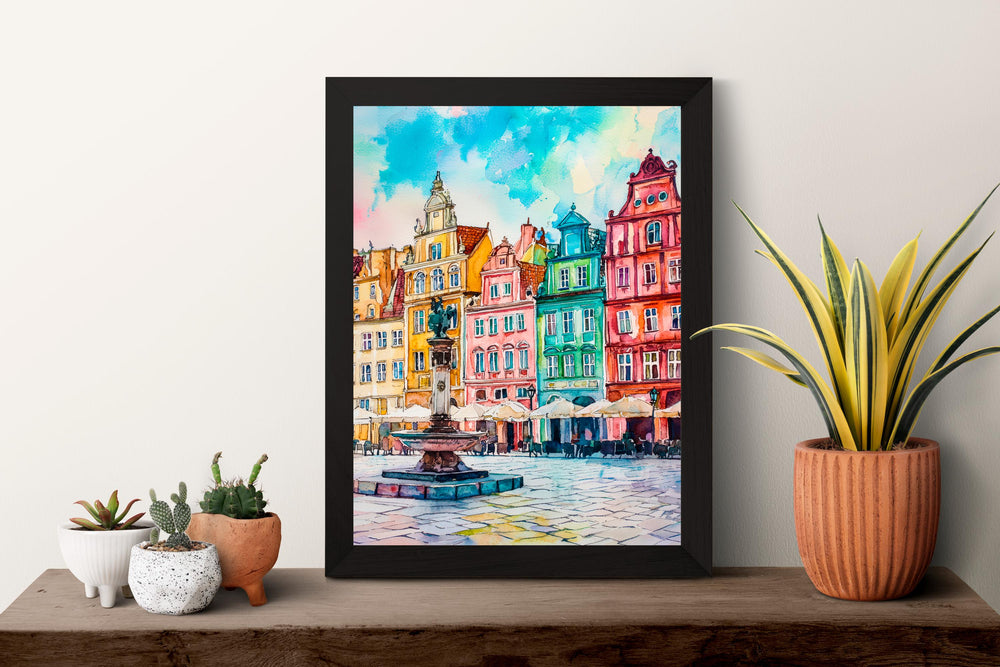 Poznan Watercolor Poster Wall Art Poznan Wall Hanging Home Décor Poznan Gift Art Lovers Poland Wall Art Poznan Travel Poster Gift