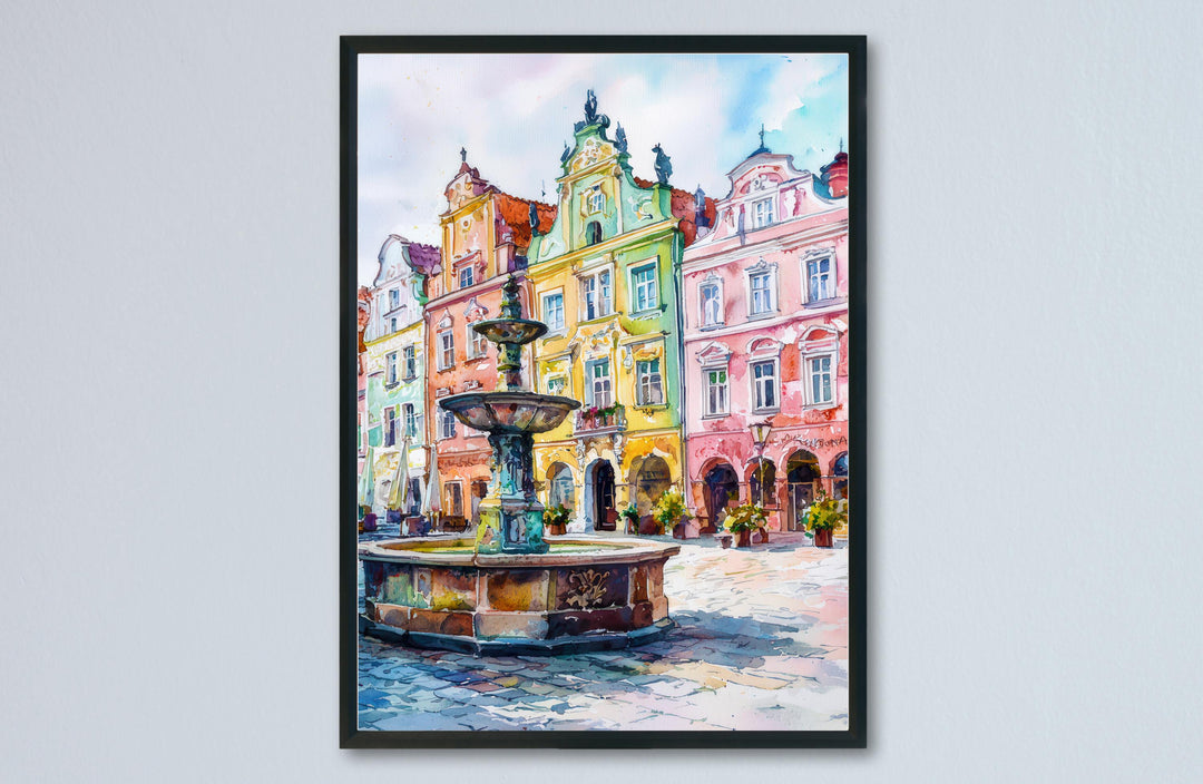 Poznan Watercolor Poster Wall Art Poznan Wall Hanging Home Décor Poznan Gift Art Lovers Poland Wall Art Poznan Travel Poster Gift
