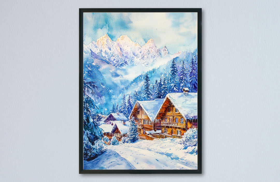 Zakopane Watercolor Poster Wall Art Zakopane Wall Hanging Home Décor Zakopane Gift Art Lovers Poland Wall Art Zakopane Travel Poster Gift