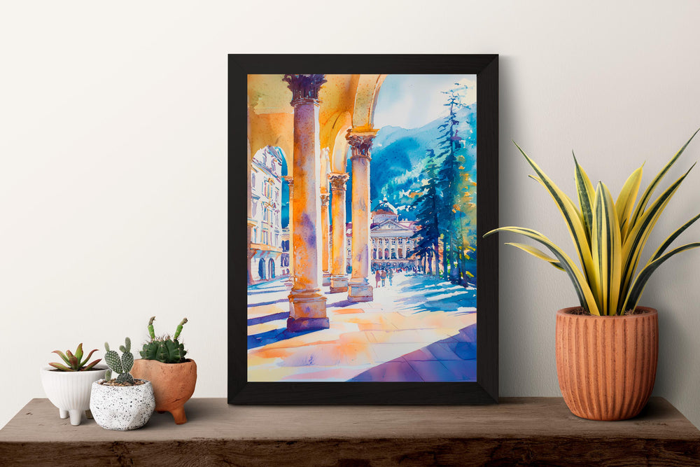 Mariánské Lázně Watercolor Poster Wall Art Mariánské Lázně Wall Hanging Home Décor Mariánské Lázně Gift Art Lovers Czech Republic Wall Art