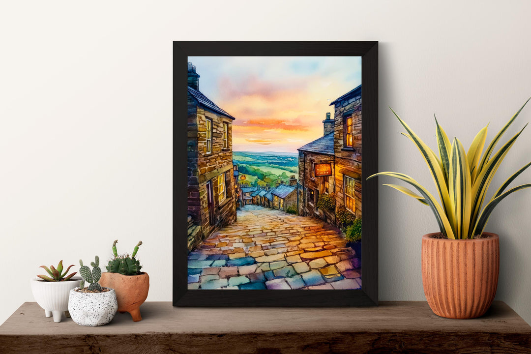 Haworth Watercolor Poster Wall Art Haworth Wall Hanging Home Décor Haworth Gift Art Lovers United Kingdom Wall Art