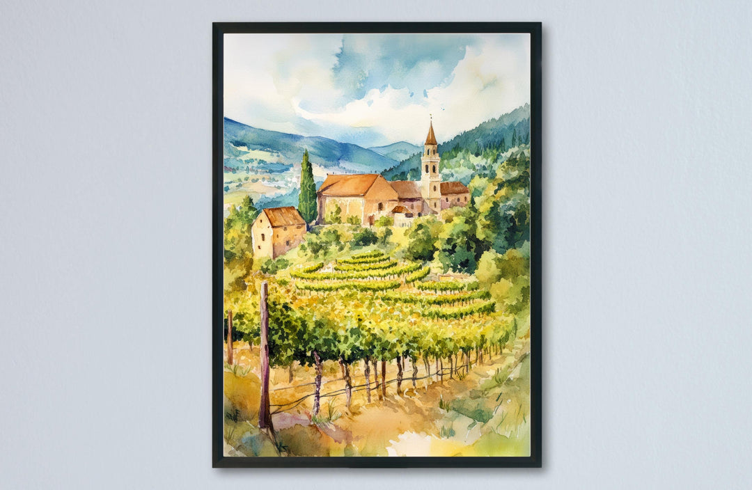 Wachau Watercolor Poster Wall Art Wachau Wall Hanging Home Décor Wachau Gift Art Lovers Austria Wall Art