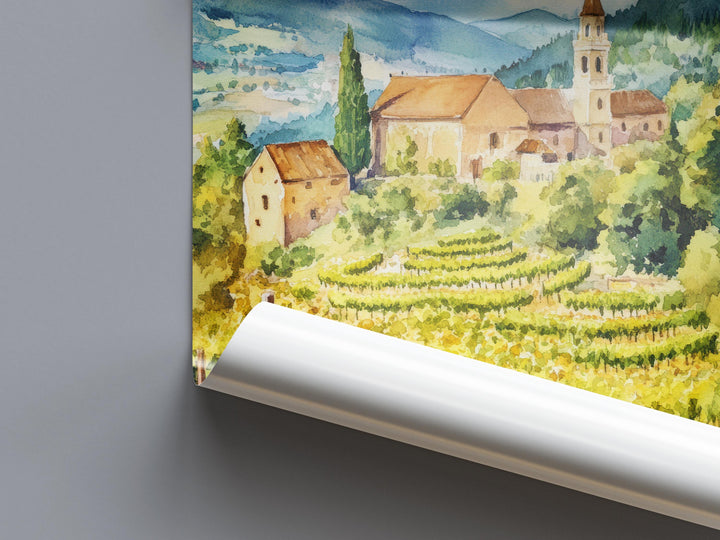 Wachau Watercolor Poster Wall Art Wachau Wall Hanging Home Décor Wachau Gift Art Lovers Austria Wall Art