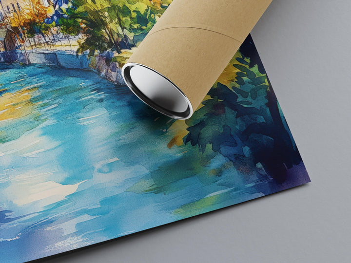Villach Watercolor Poster Wall Art Villach Wall Hanging Home Décor Villach Gift Art Lovers Austria Wall Art