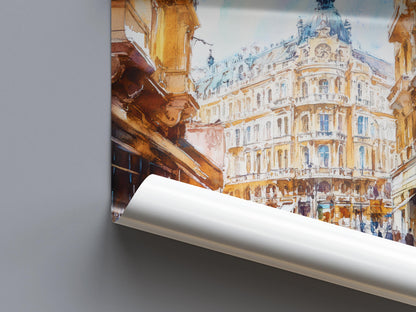 Vienna Watercolor Poster Wall Art Vienna Wall Hanging Home Décor Vienna Gift Art Lovers Austria Art Lover Gift Austria Wall Art