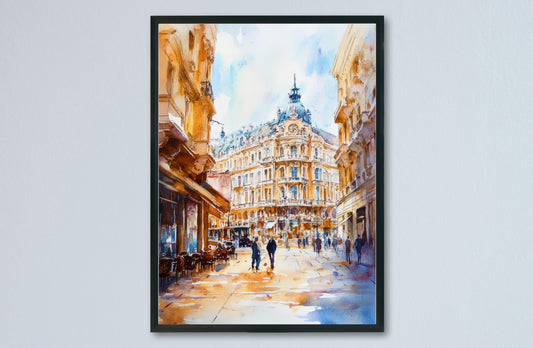 Vienna Watercolor Poster Wall Art Vienna Wall Hanging Home Décor Vienna Gift Art Lovers Austria Art Lover Gift Austria Wall Art
