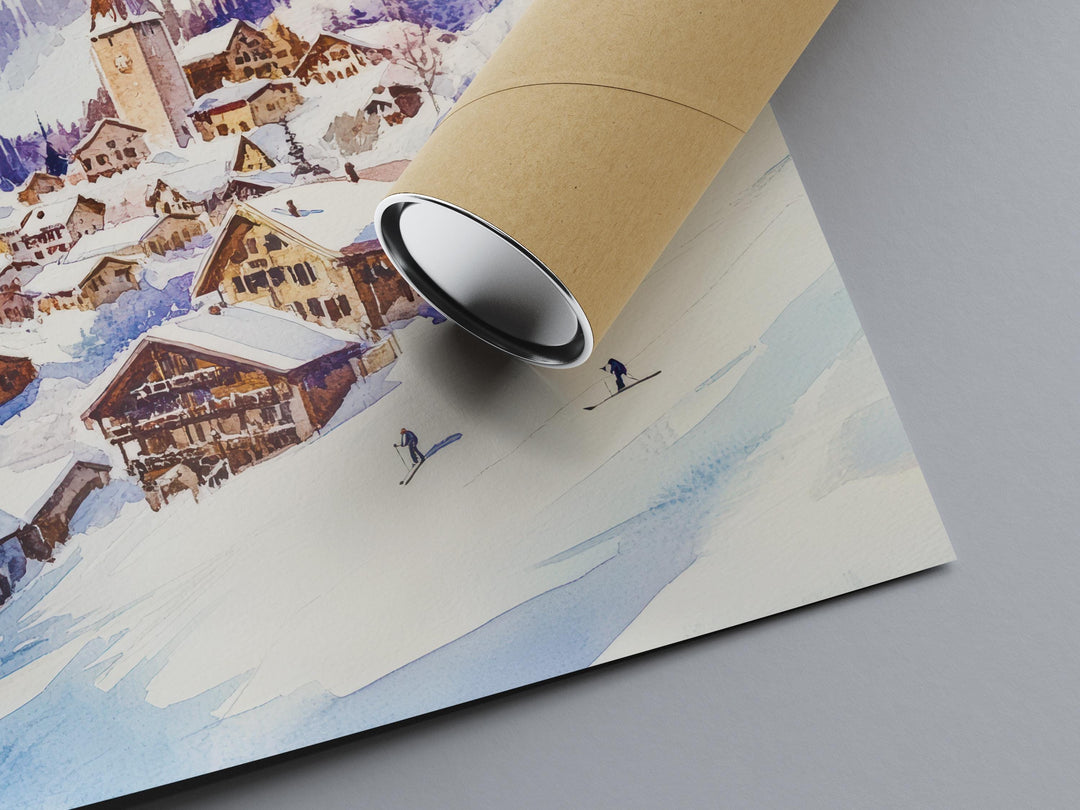 St. Anton Watercolor Poster Wall Art St. Anton Wall Hanging Home Décor St. Anton Gift Art Lovers Austria Wall Art