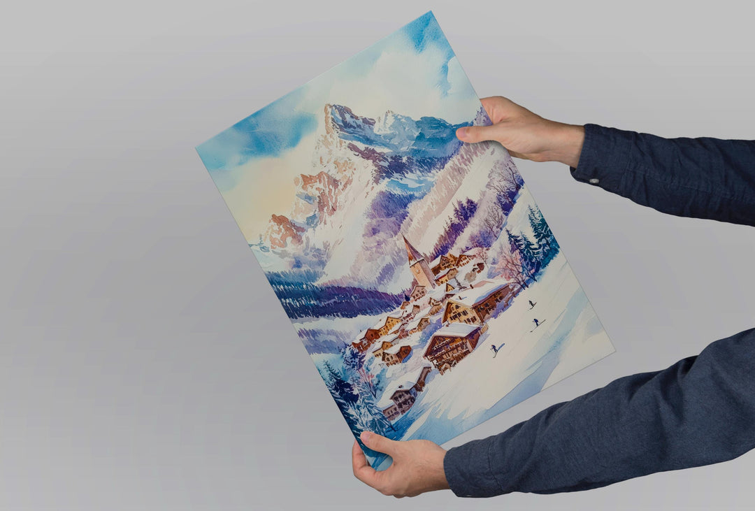 St. Anton Watercolor Poster Wall Art St. Anton Wall Hanging Home Décor St. Anton Gift Art Lovers Austria Wall Art