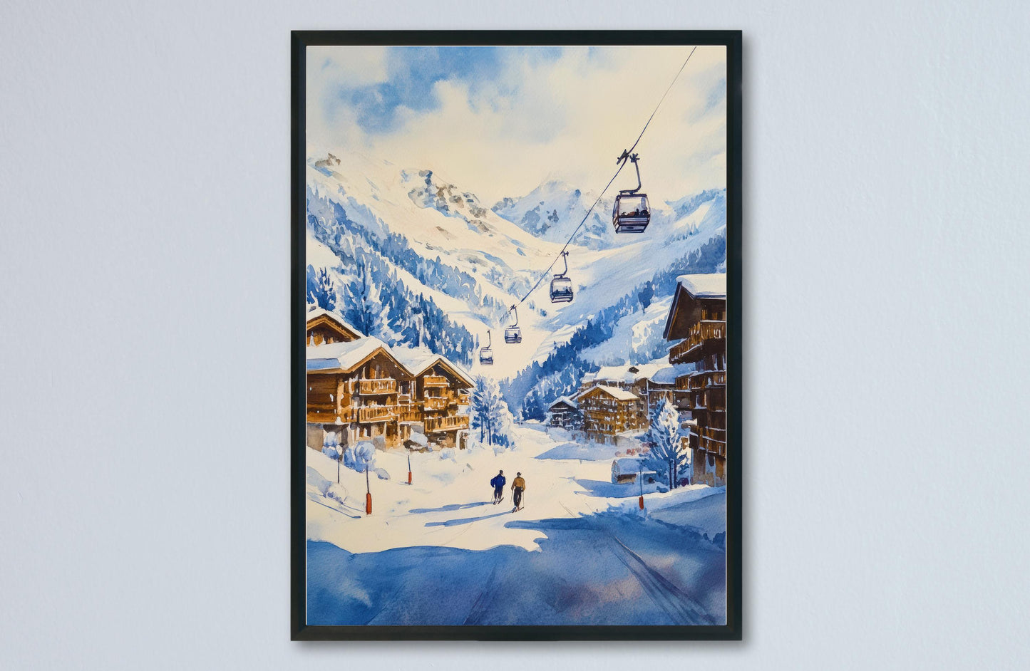Lech Watercolor Poster Wall Art Lech Wall Hanging Home Décor Lech Gift Art Lovers Austria Wall Art