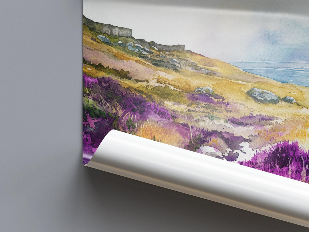 Zennor Watercolor Poster Wall Art Zennor Wall Hanging Home Décor Zennor Gift Art Lovers United Kingdom Wall Art
