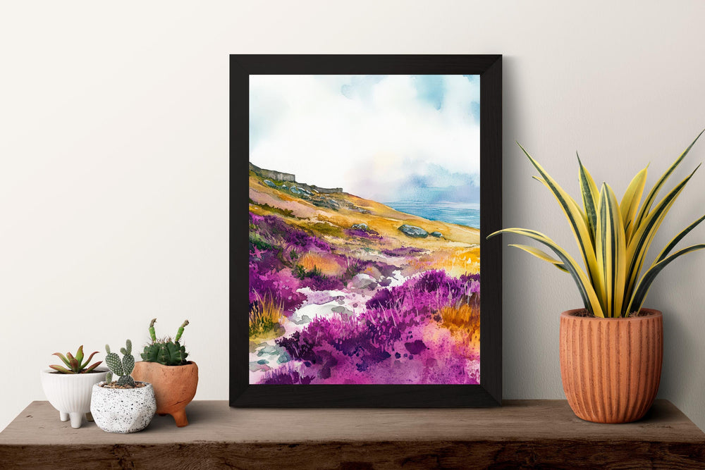 Zennor Watercolor Poster Wall Art Zennor Wall Hanging Home Décor Zennor Gift Art Lovers United Kingdom Wall Art