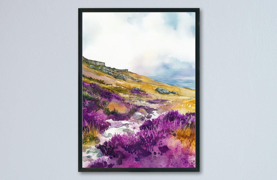Zennor Watercolor Poster Wall Art Zennor Wall Hanging Home Décor Zennor Gift Art Lovers United Kingdom Wall Art