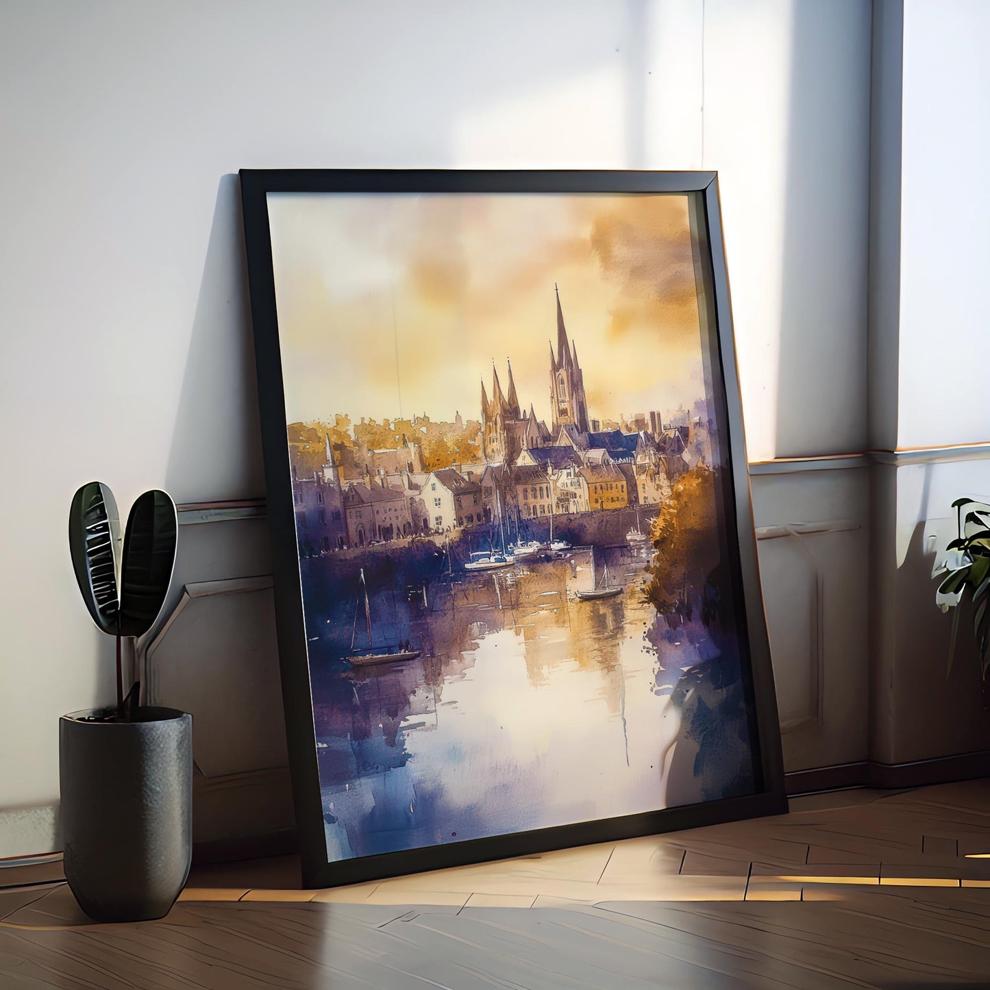 Truro Watercolor Poster Wall Art Truro Wall Hanging Home Décor Truro Gift Art Lovers United Kingdom Wall Art