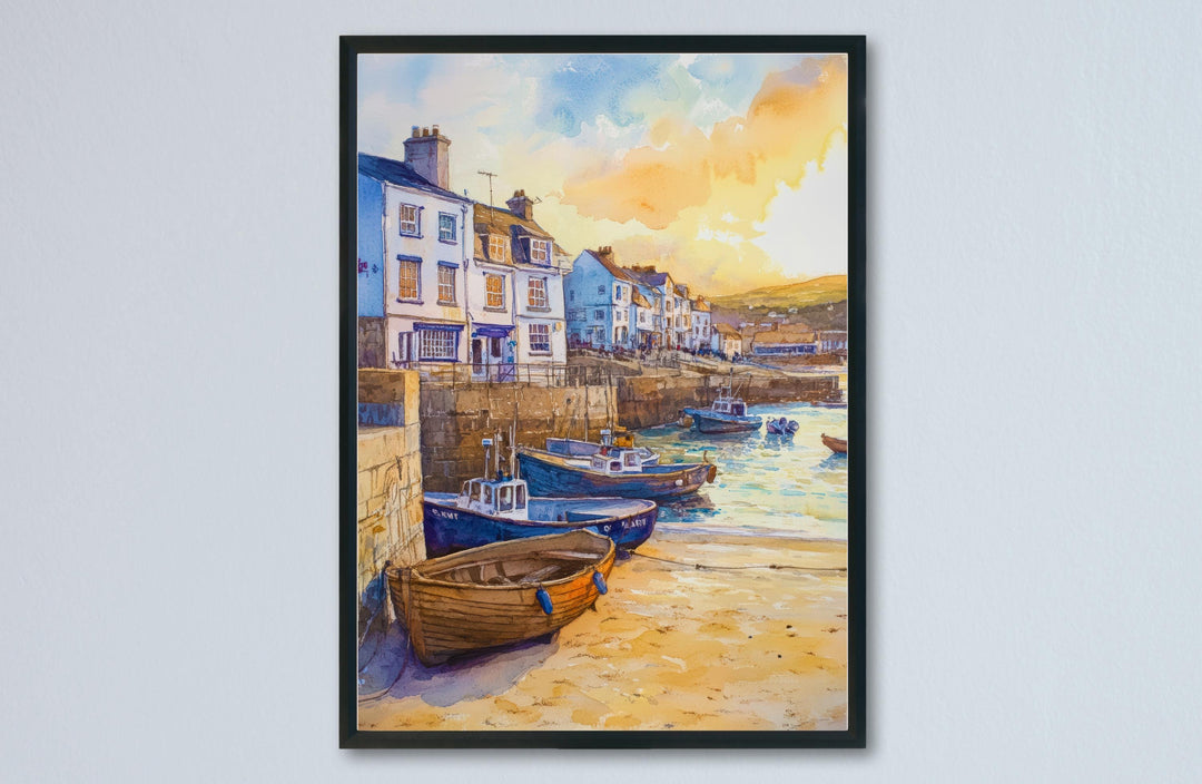 St Ives Watercolor Poster Wall Art St Ives Wall Hanging Home Décor St Ives Gift Art Lovers United Kingdom Wall Art