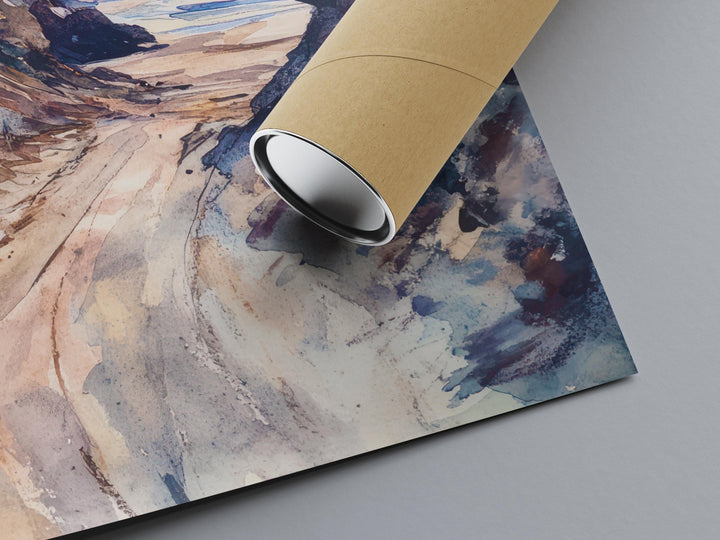 St Agnes Watercolor Poster Wall Art St Agnes Wall Hanging Home Décor St Agnes Gift Art Lovers United Kingdom Wall Art