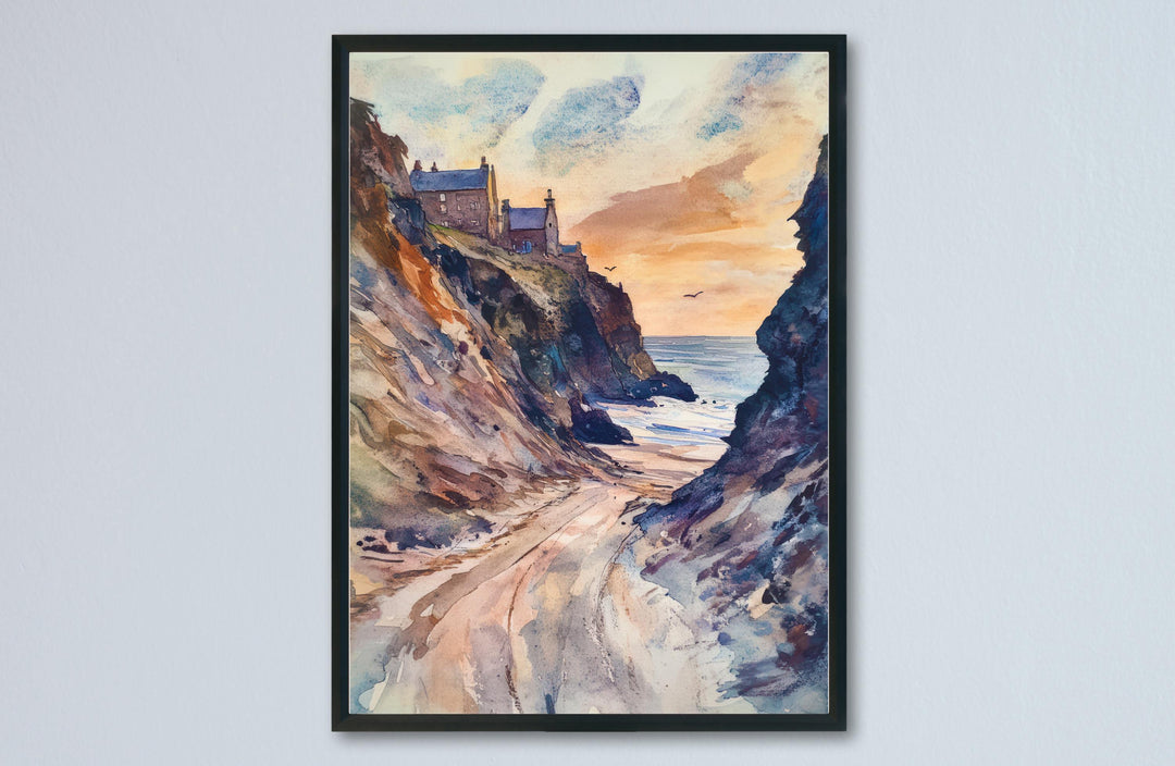 St Agnes Watercolor Poster Wall Art St Agnes Wall Hanging Home Décor St Agnes Gift Art Lovers United Kingdom Wall Art