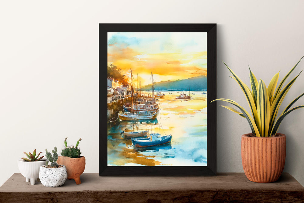 Padstow Watercolor Poster Wall Art Padstow Wall Hanging Home Décor Padstow Gift Art Lovers United Kingdom Wall Art
