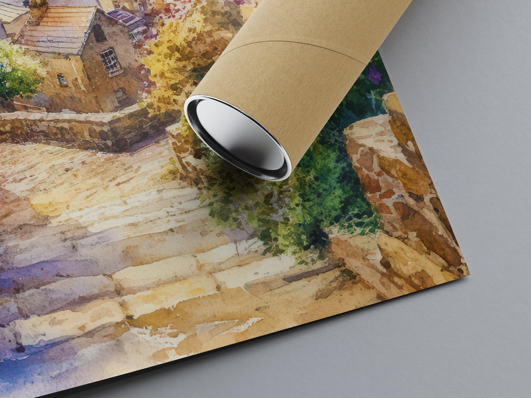 Mousehole Watercolor Poster Wall Art Mousehole Wall Hanging Home Décor Mousehole Gift Art Lovers United Kingdom Wall Art