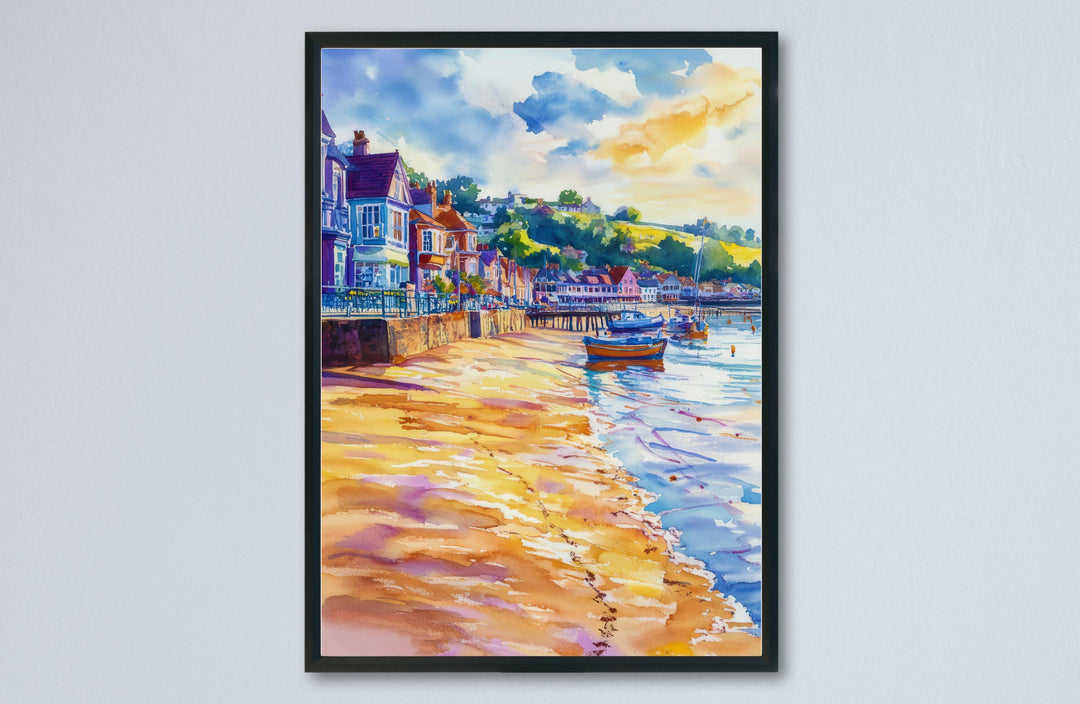 Teignmouth Watercolor Poster Wall Art Teignmouth Wall Hanging Home Décor Teignmouth Gift Art Lovers United Kingdom Wall Art
