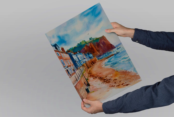 Sidmouth Watercolor Poster Wall Art Sidmouth Wall Hanging Home Décor Sidmouth Gift Art Lovers United Kingdom Wall Art
