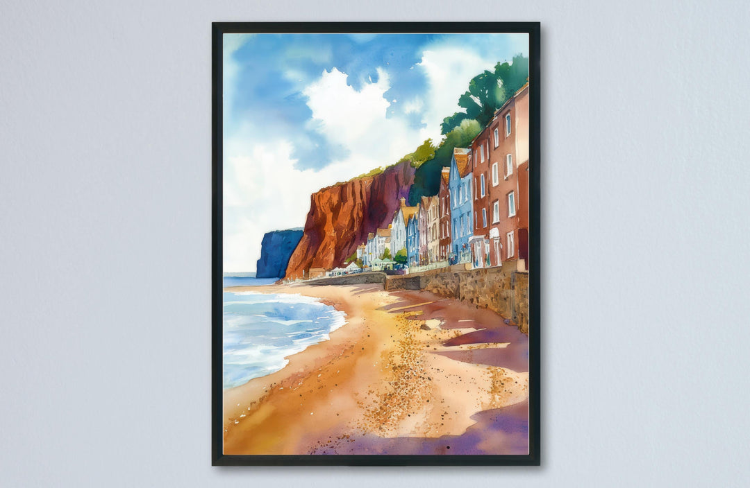 Sidmouth Watercolor Poster Wall Art Sidmouth Wall Hanging Home Décor Sidmouth Gift Art Lovers United Kingdom Wall Art