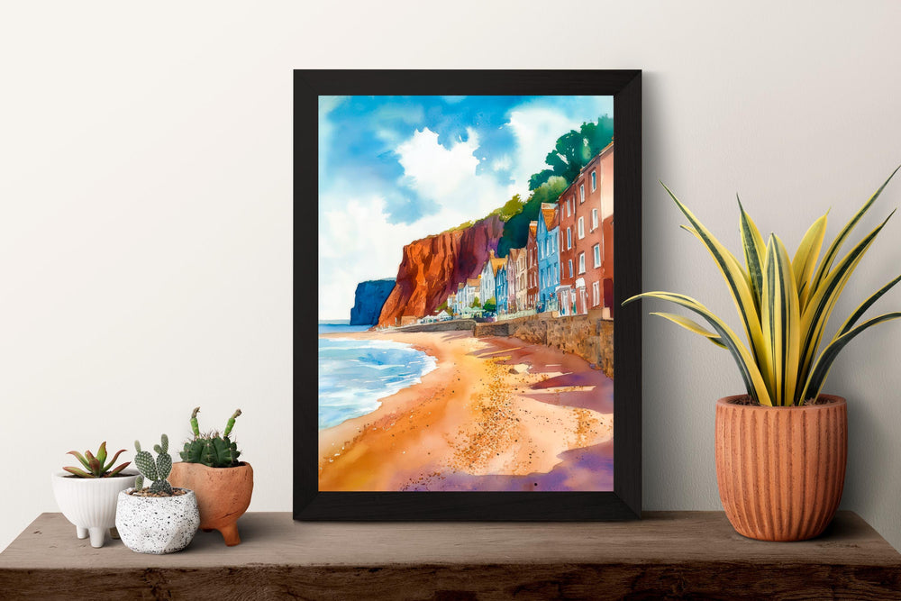 Sidmouth Watercolor Poster Wall Art Sidmouth Wall Hanging Home Décor Sidmouth Gift Art Lovers United Kingdom Wall Art