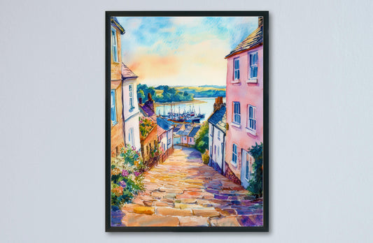 Appledore Watercolor Poster Wall Art Appledore Wall Hanging Home Décor Appledore Gift Art Lovers United Kingdom Wall Art