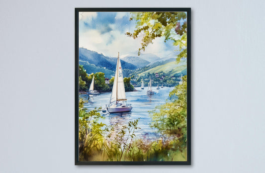 Windermere Watercolor Poster Wall Art Windermere Wall Hanging Home Décor Windermere Gift Art Lovers United Kingdom Wall Art