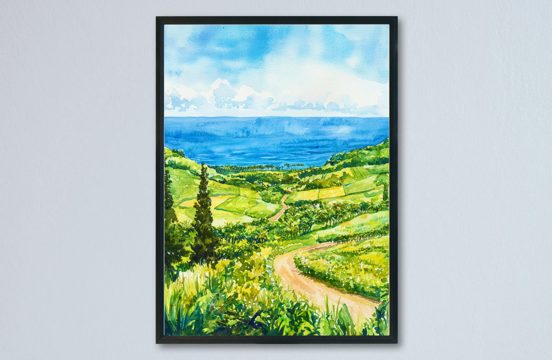 Kona Coffee Country Watercolor Poster Wall Art Kona Coffee Country Wall Hanging Home Décor Kona Coffee Country Gift Art Lovers United States