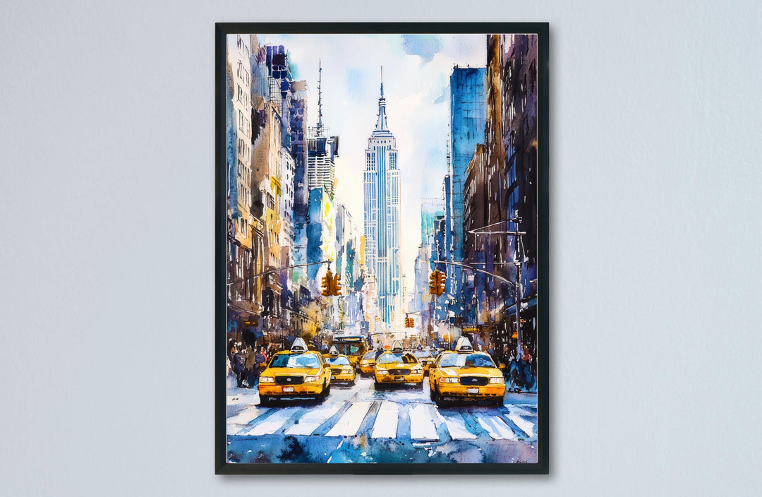 New York Watercolor Poster Wall Art New York Wall Hanging Home Décor New York Gift Art Lovers United States Wall Art