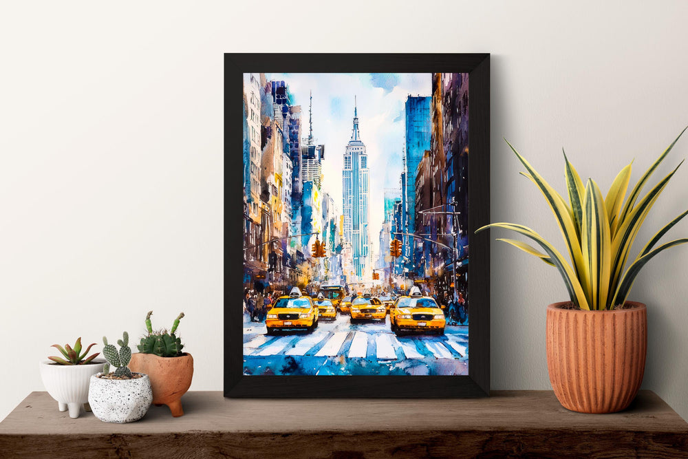 New York Watercolor Poster Wall Art New York Wall Hanging Home Décor New York Gift Art Lovers United States Wall Art