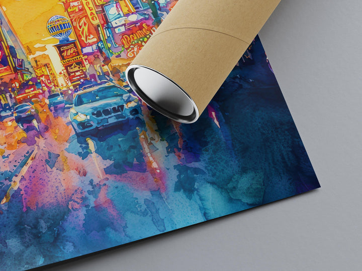 Las Vegas Watercolor Poster Wall Art Las Vegas Wall Hanging Home Décor Las Vegas Gift Art Lovers United States Wall Art