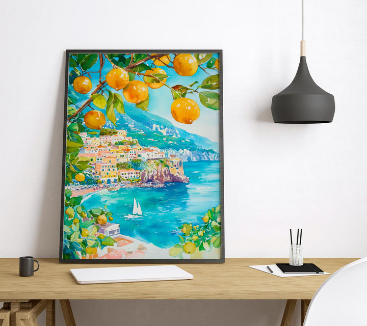 Sorrento watercolor poster Wall Art Sorrento Wall Hanging Home Décor Sorrento Gift Art Lovers Italy Art Lover Gift