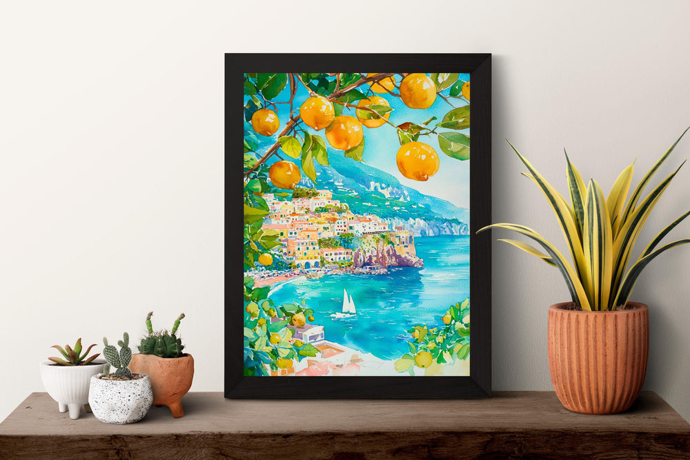 Sorrento watercolor poster Wall Art Sorrento Wall Hanging Home Décor Sorrento Gift Art Lovers Italy Art Lover Gift