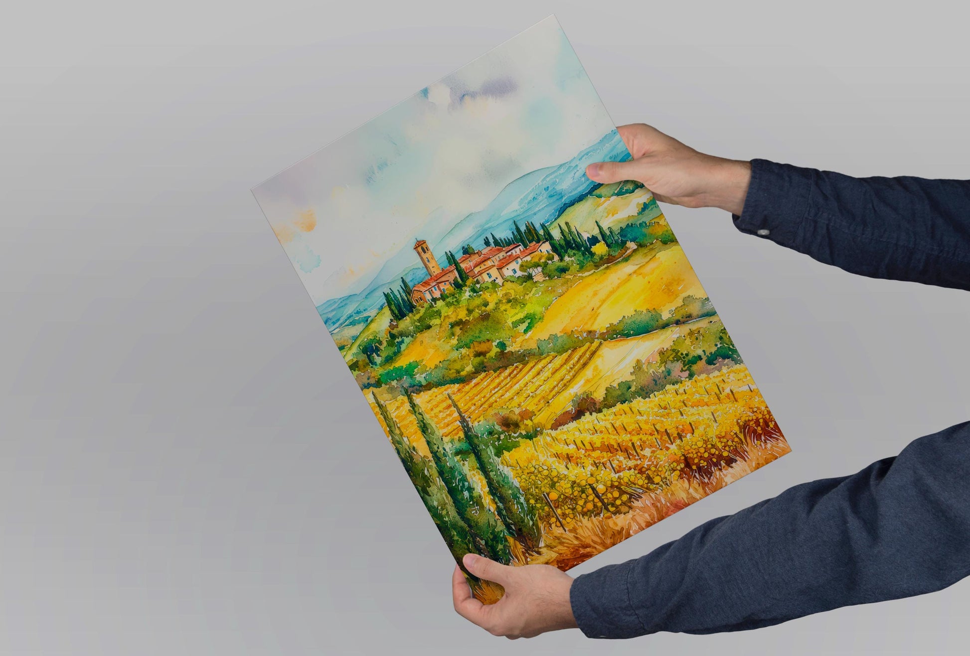 Tuscany Watercolor Poster Wall Art Tuscany Wall Hanging Home Décor Tuscany Gift Art Lovers Italy Wall Art