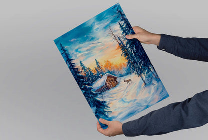 Lapland Watercolor Poster Wall Art Lapland Wall Hanging Home Décor Lapland Gift Art Lovers Finland Wall Art