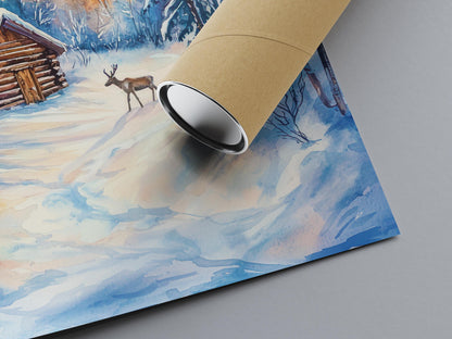 Lapland Watercolor Poster Wall Art Lapland Wall Hanging Home Décor Lapland Gift Art Lovers Finland Wall Art