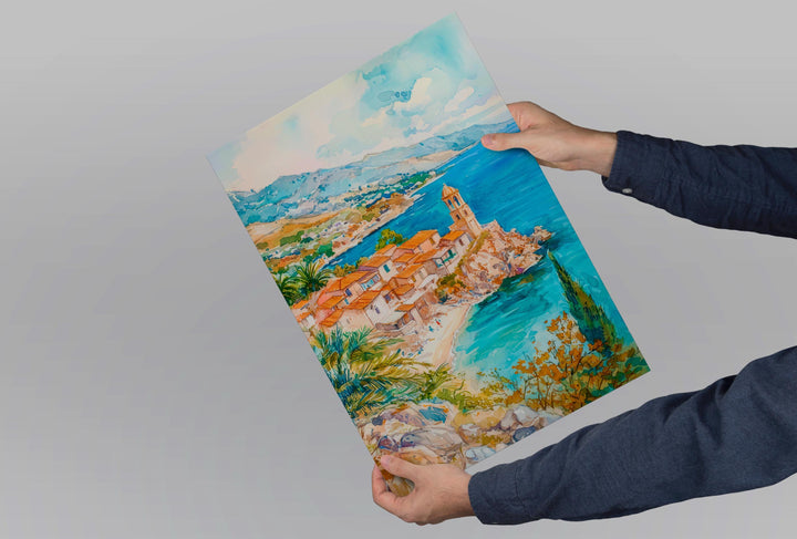Crete Watercolor Poster Wall Art Crete Wall Hanging Home Décor Crete Gift Art Lovers Greece Wall Art
