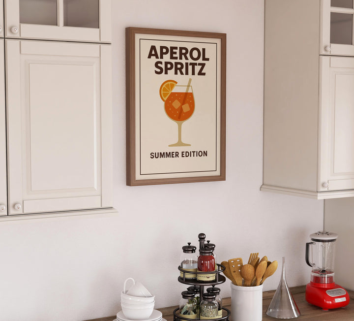 Aperol Spritz Poster Cocktail Wall Art Italian Aperitivo Print Home Bar Decor Modern Spritz Artwork Mixology Gift for Cocktail Lovers