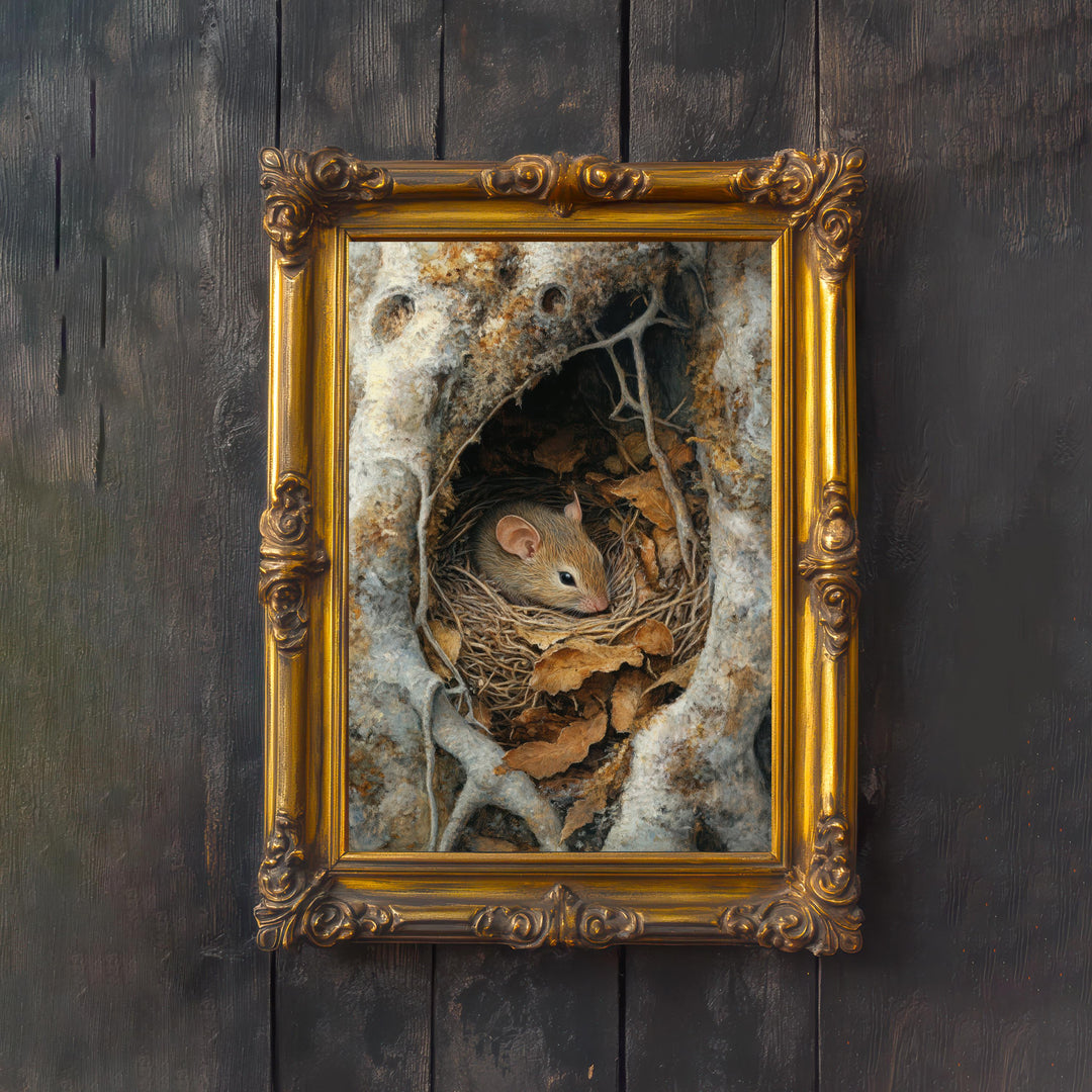 Fieldmouse Cottagecore Print | Vintage Nature Art